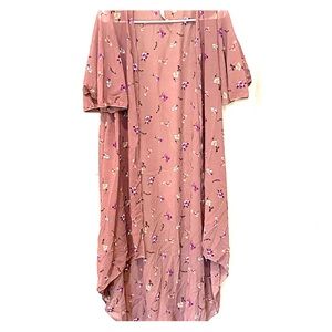 Muave floral long cardigan